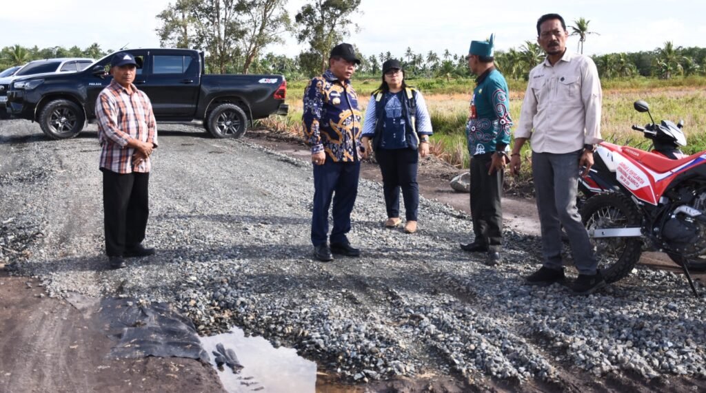 2610.Bupati Kapuas Tinjau Progres Rekonstruksi Jalan di Bataguh dan Tamban Catur